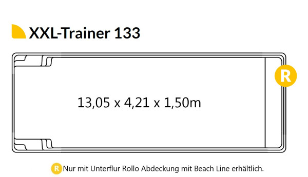 COMPASS XXL-Trainer 133 Ceramic Pool 13,05m x 4,21m x 1,50m